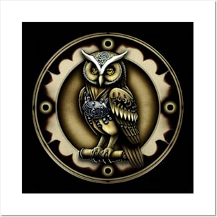 Steampunk Owl Posters and Art